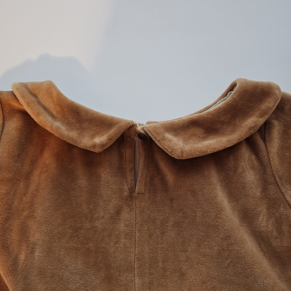 Mouse In A House Tan Velvet Velour Elegant Girls Dress - Size 8/9 yrs NWOT RARE - Picture 9 of 9